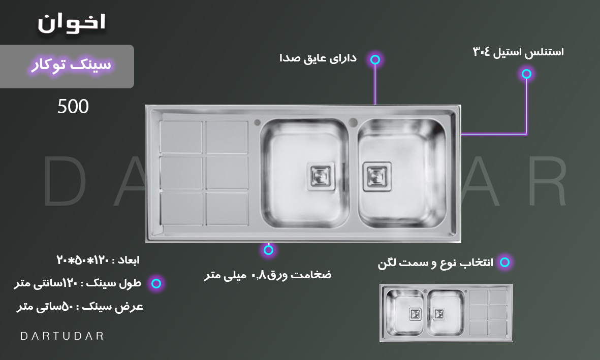 چرا سینک توکار مدل 500 اخوان را بخریم؟